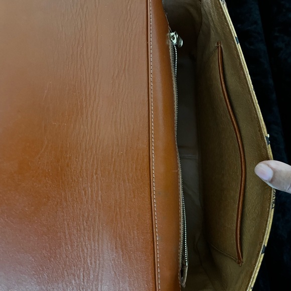 MCM Tan Crossbody Bag with Logo Pattern - Picture 9 of 16